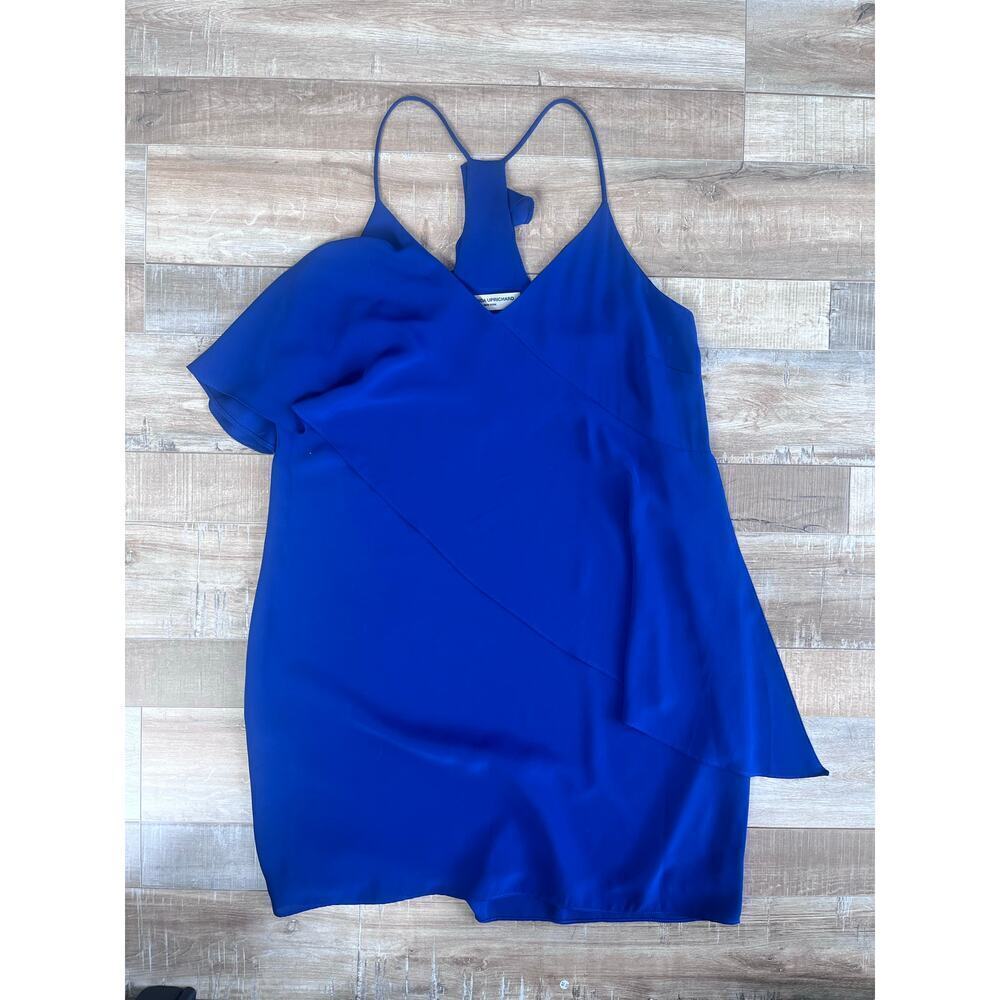 Amanda Uprichard Royal Blue Racerback Ruffle Dress Size S - Picture 2 of 6
